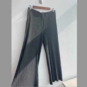 Milano Long Ribbed Wide Leg Pants Size L